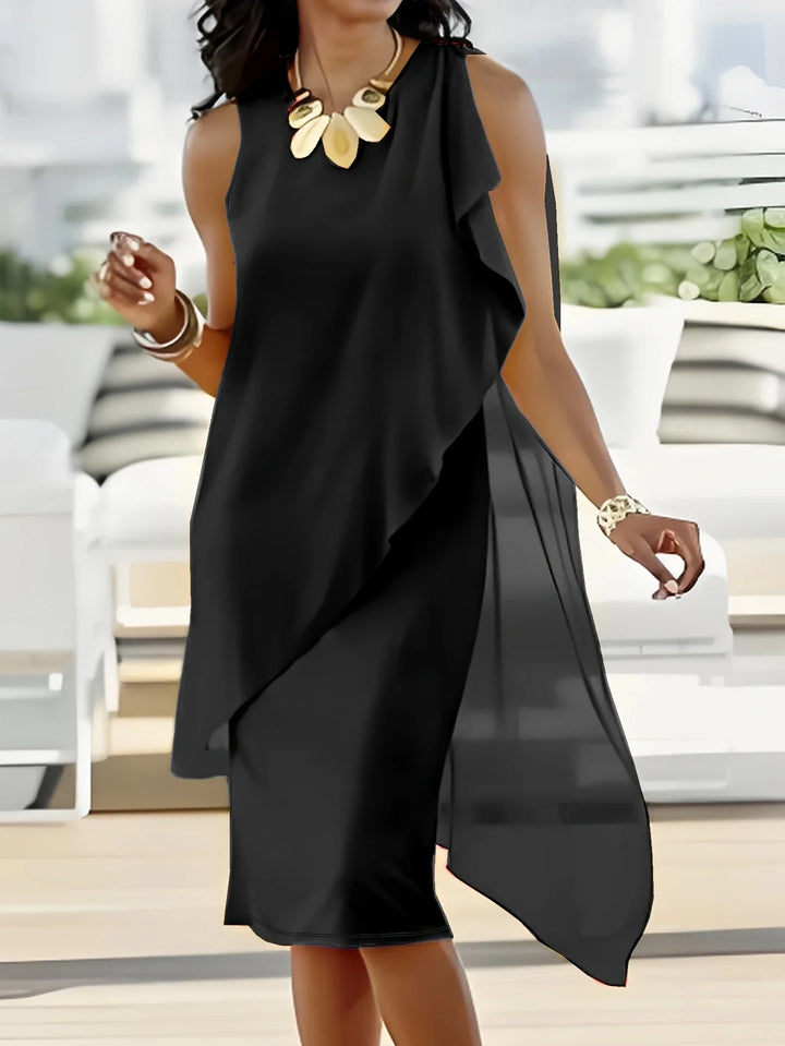 Maren - שמלת מידי אלגנטית ללא שרוולים