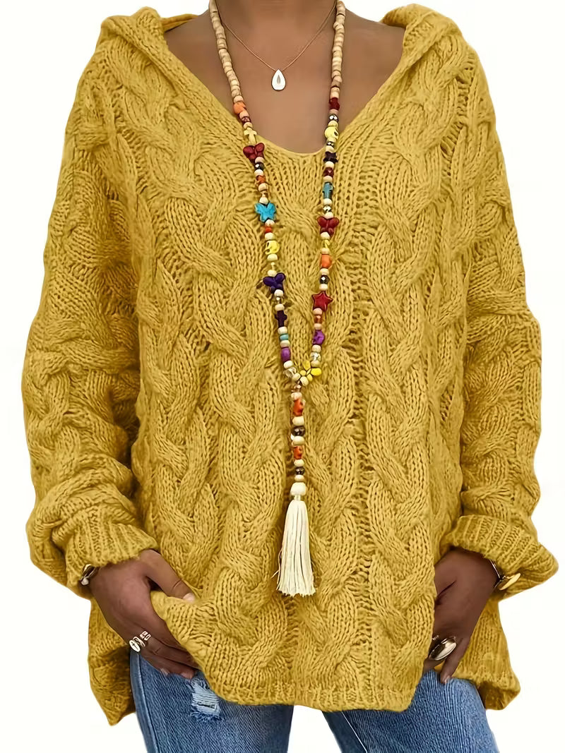 Miette - סוודר סרוג קז'ואל עם שרוולים ארוכים