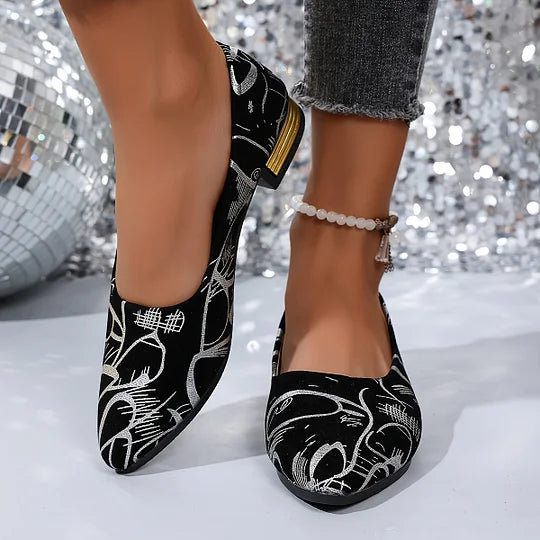 Fernandez - נעליים עם עקב נמוך ומאווררות