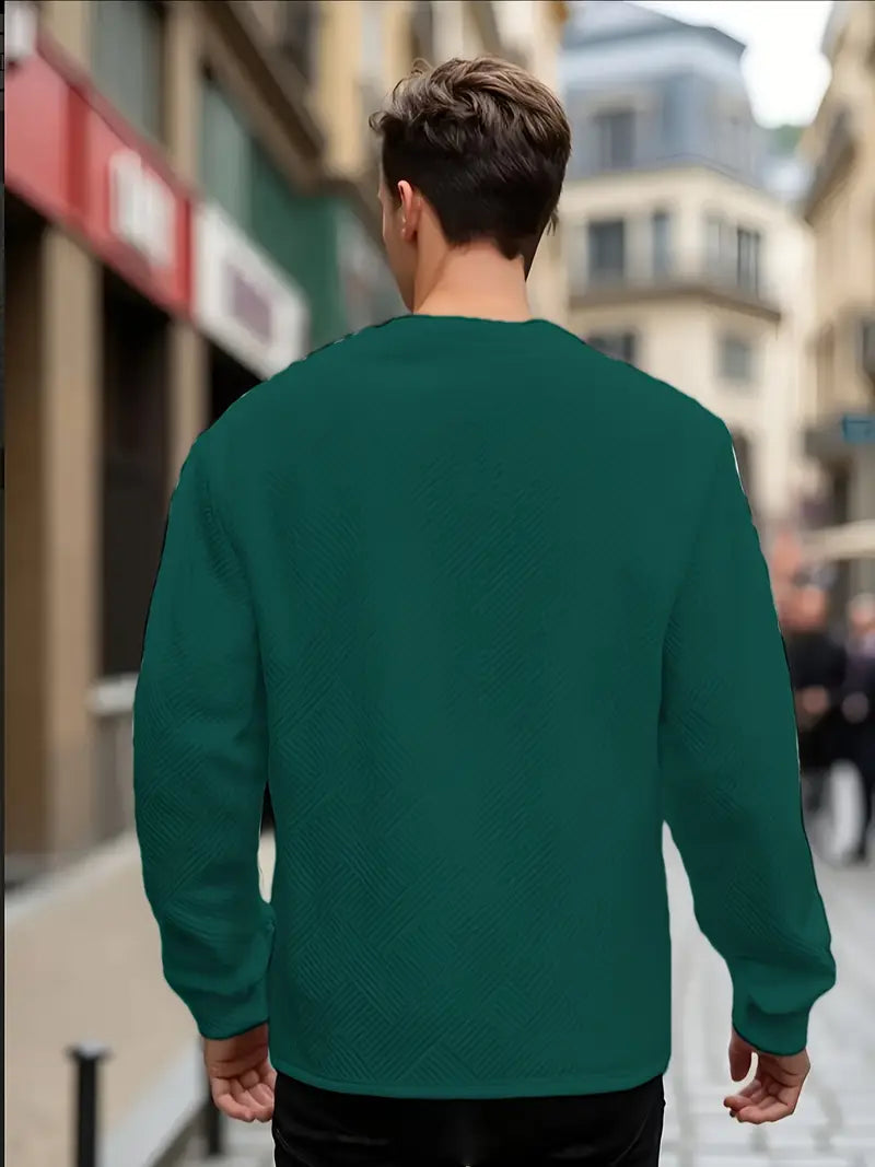 Malinga - סווטשירט עם דפוס גיאומטרי קז'ואלי ושרוולים ארוכים