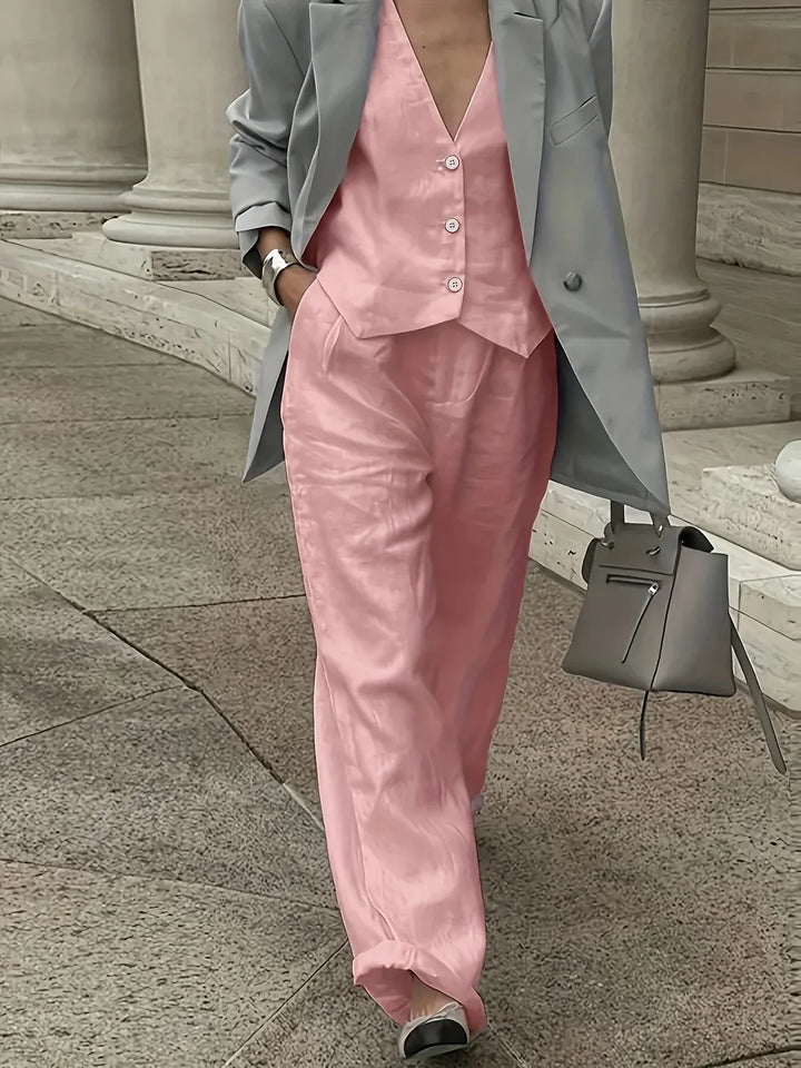 Jorja - סט אלגנטי ללא שרוולים בשני חלקים