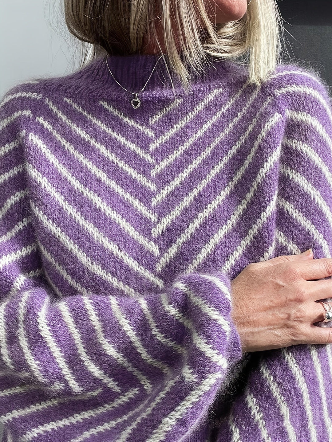 Klarysa - סוודר סרוג קז'ואל עם שרוולים ארוכים