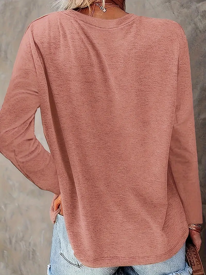 Levine - טוניקה אלגנטית עם שרוולים ארוכים והדפס חמניות