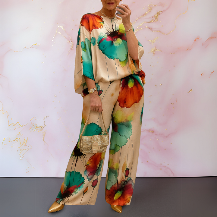 Pelaez - סט אלגנטי מודפס בשני חלקים