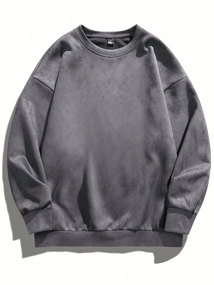 Nicholson - חולצת שרוולים ארוכים עם צווארון עגול בסגנון קז'ואל