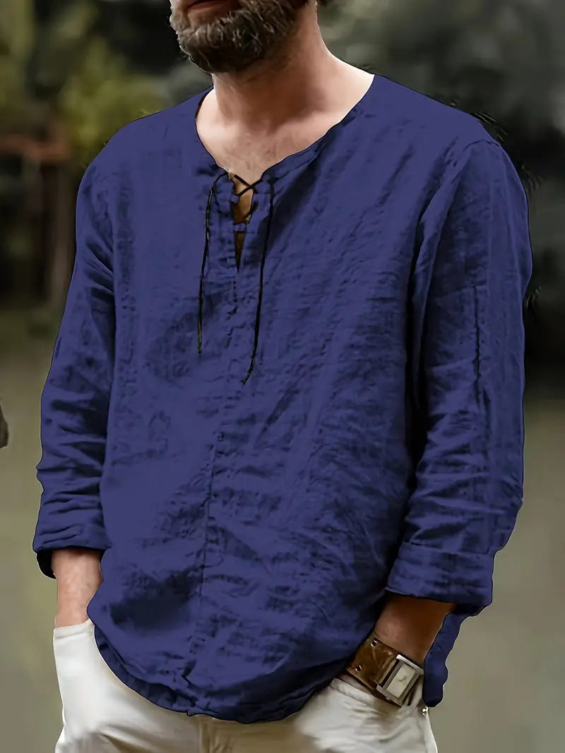 Pawel - חולצת כותנה עם שרוולים ארוכים