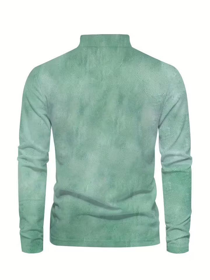 Giles - חולצת דש עם הדפס סירת מפרש תלת-ממדית מסוגננת