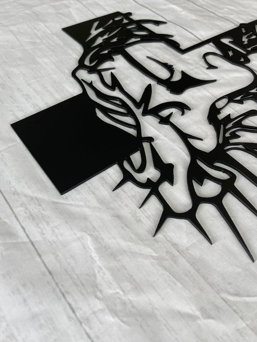 ChristCraft - שלט מתכת בצורת צלב ישו, קישוט קיר ישו