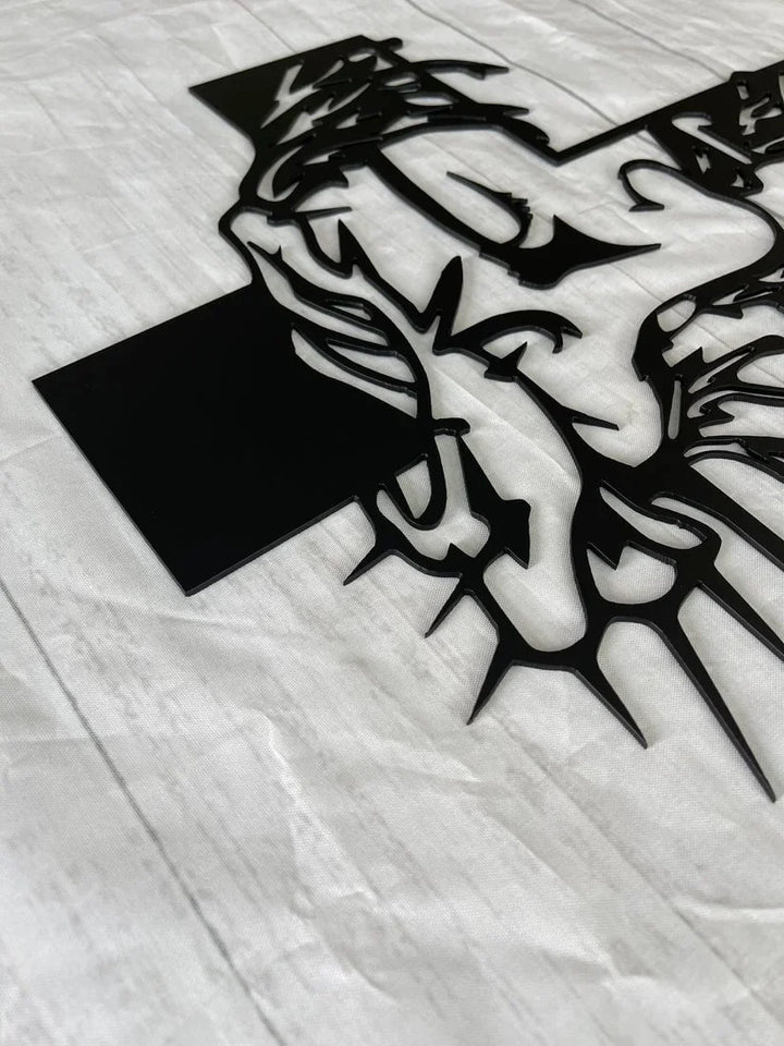 ChristCraft - שלט מתכת בצורת צלב ישו, קישוט קיר ישו