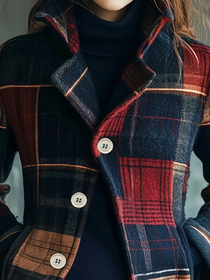 Marsai - מעיל קצר בדוגמת טרטן