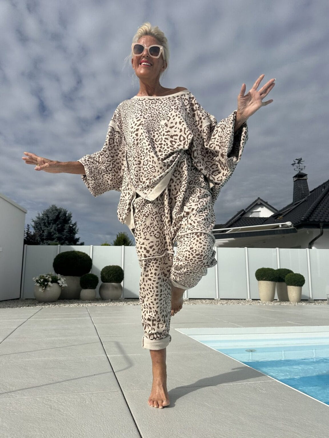 Leenora - סט שני חלקים בהדפס נמר