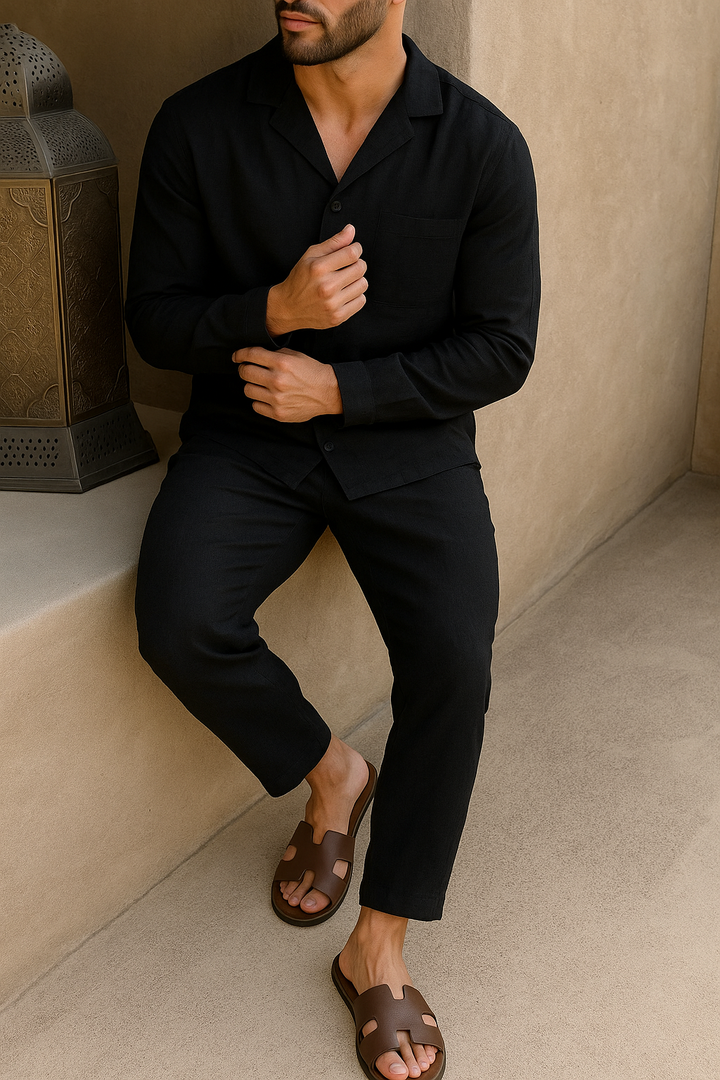 Donato - סט דו-חלקי קז'ואלי עם שרוולים ארוכים