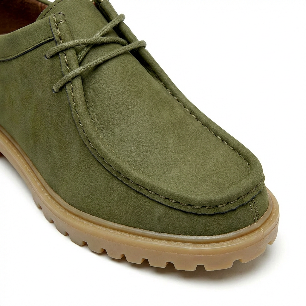 Jasson - נעלי מוקסין עם קצות עור זמש ושרוכים