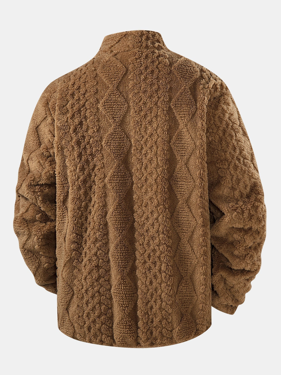 Elwood - ז'קט טדי ג'קארד גיאומטרי