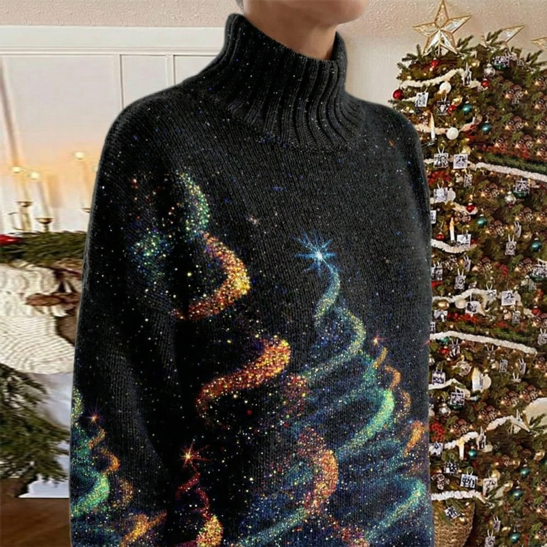 Helda - סוודר חג מולד עם הדפס כוכבים