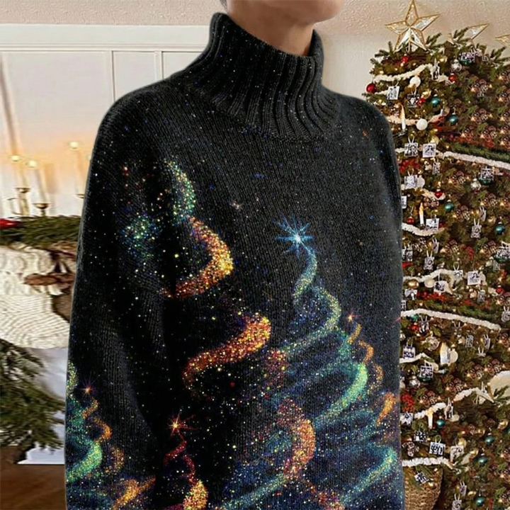 Helda - סוודר חג מולד עם הדפס כוכבים