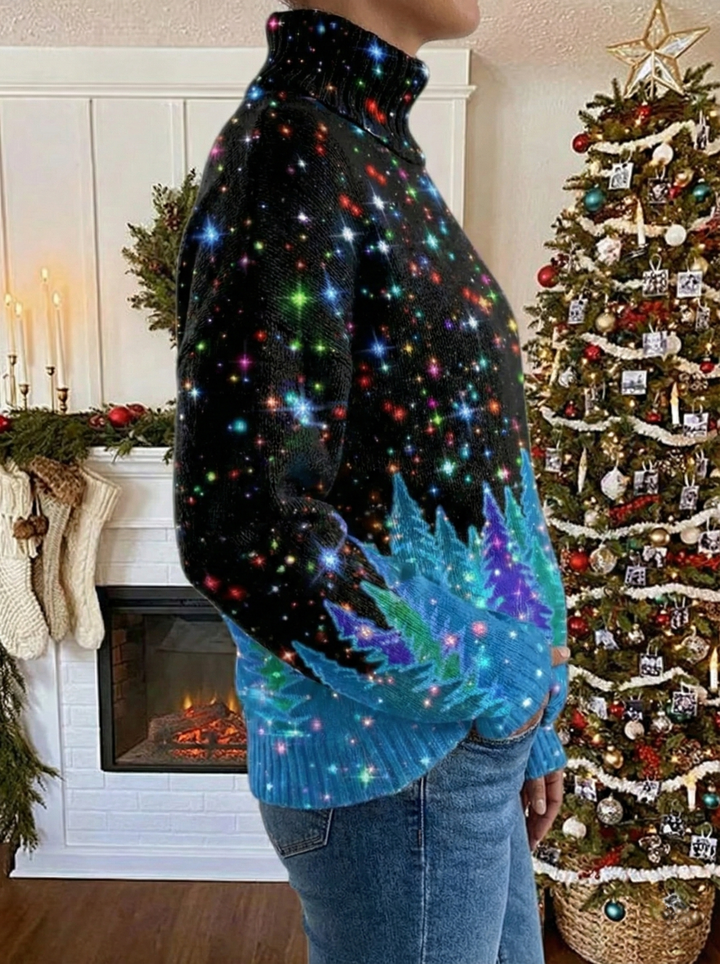 Helda - סוודר חג מולד עם הדפס כוכבים