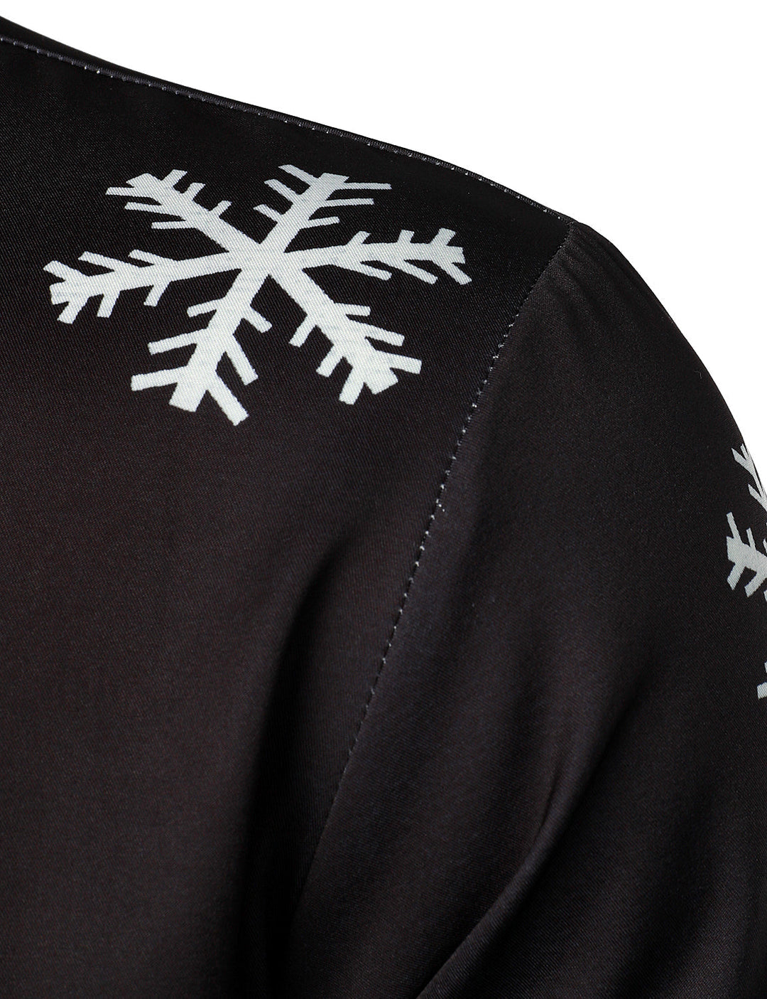 Mathan - חולצת גברים עם כפתורים בצבע שחור, עם שרוולים ארוכים, עם הדפס מצחיק של סנטה קלאוס