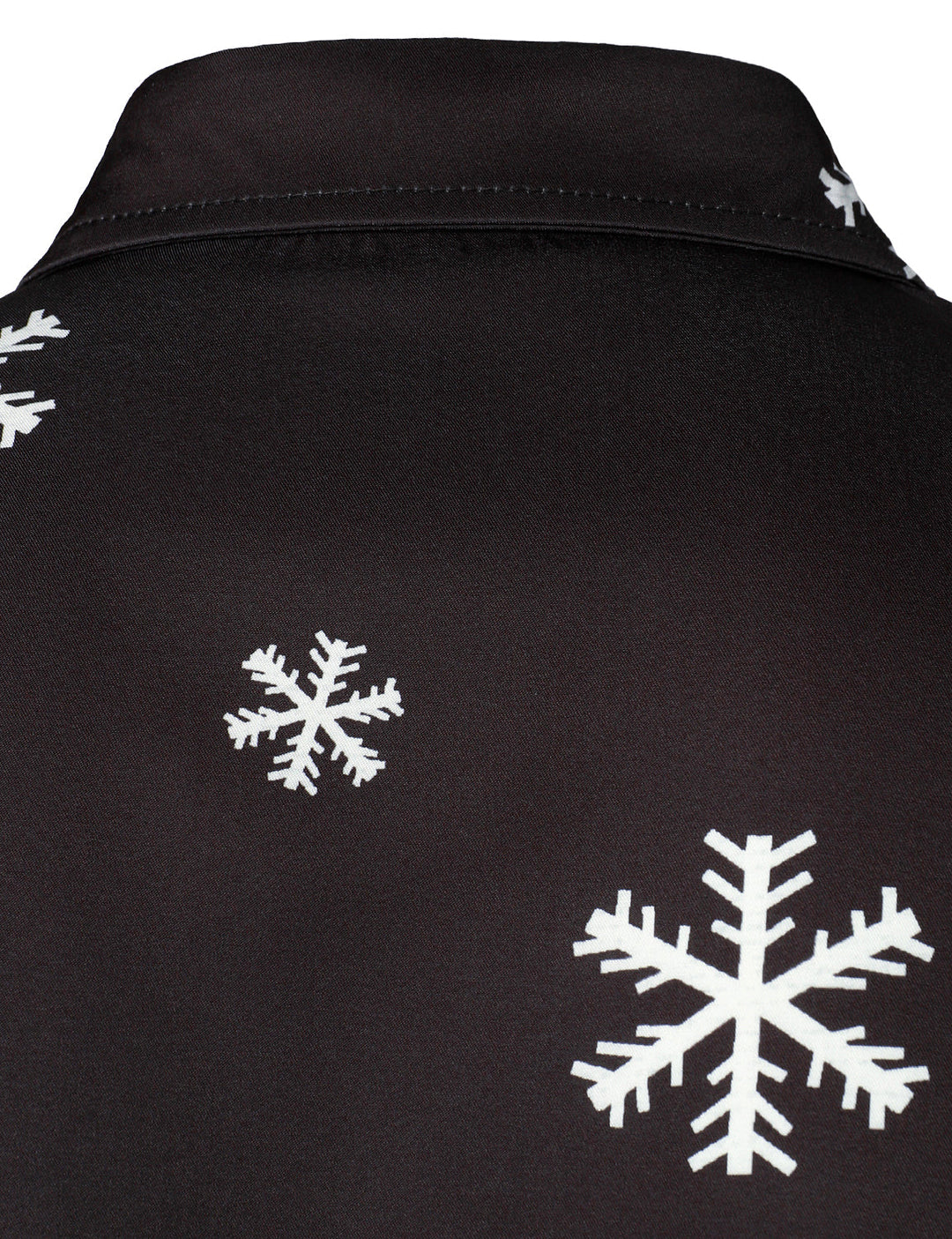 Mathan - חולצת גברים עם כפתורים בצבע שחור, עם שרוולים ארוכים, עם הדפס מצחיק של סנטה קלאוס