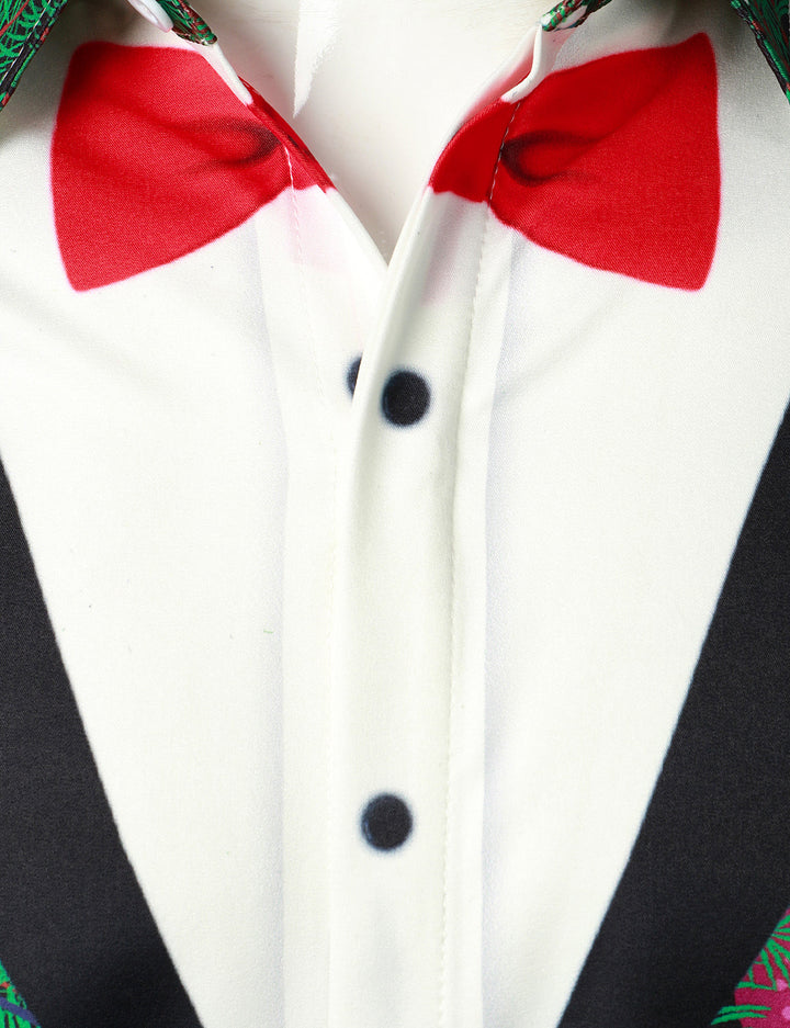 Gason - חולצת גברים עם הדפס הסוואה של עץ חג המולד, גזרה רגילה, חולצה ארוכת שרוולים עם עיצוב מהנה