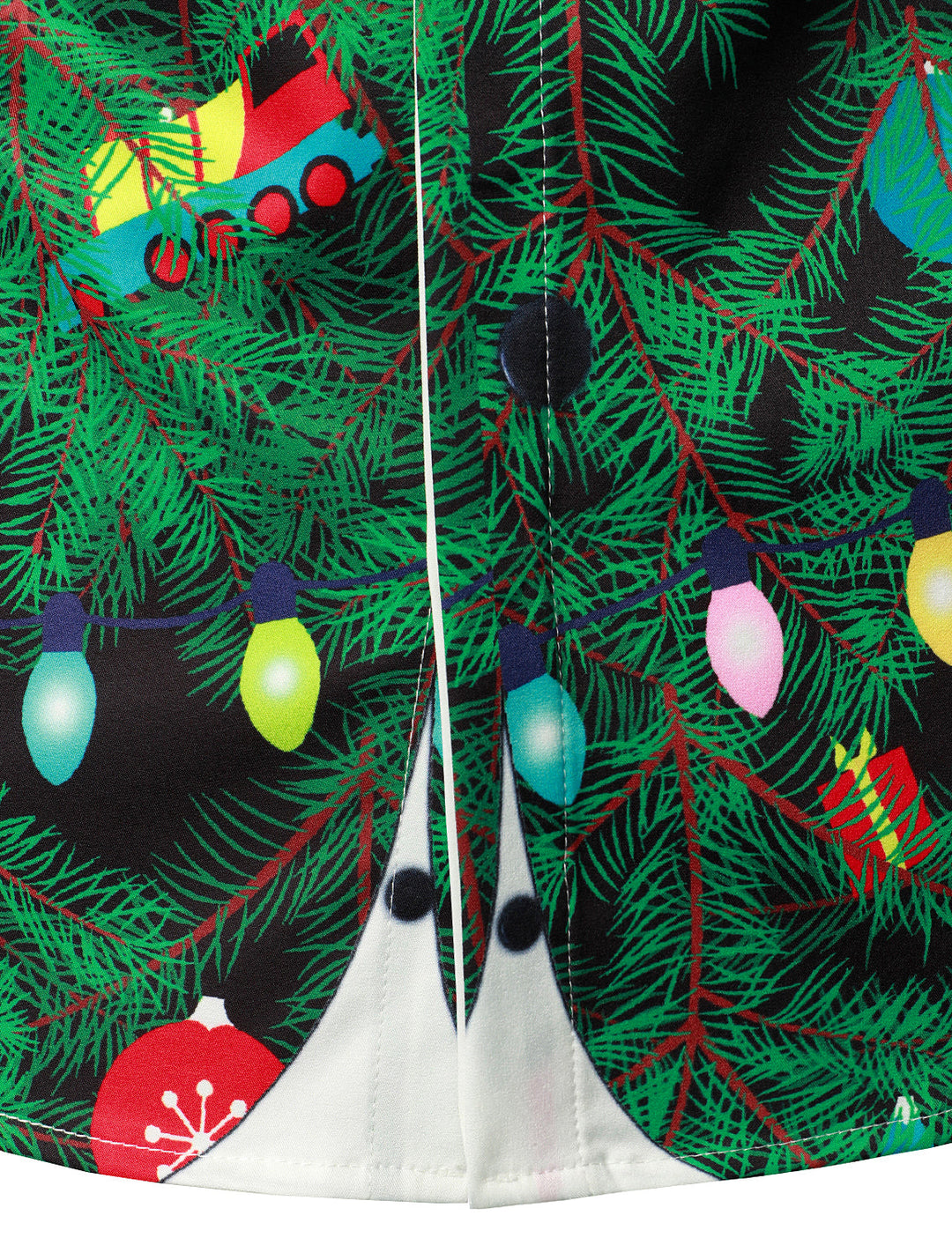 Gason - חולצת גברים עם הדפס הסוואה של עץ חג המולד, גזרה רגילה, חולצה ארוכת שרוולים עם עיצוב מהנה