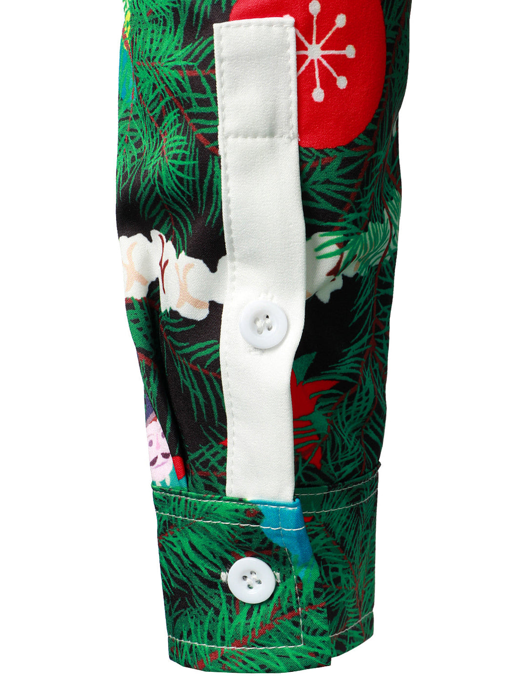 Gason - חולצת גברים עם הדפס הסוואה של עץ חג המולד, גזרה רגילה, חולצה ארוכת שרוולים עם עיצוב מהנה