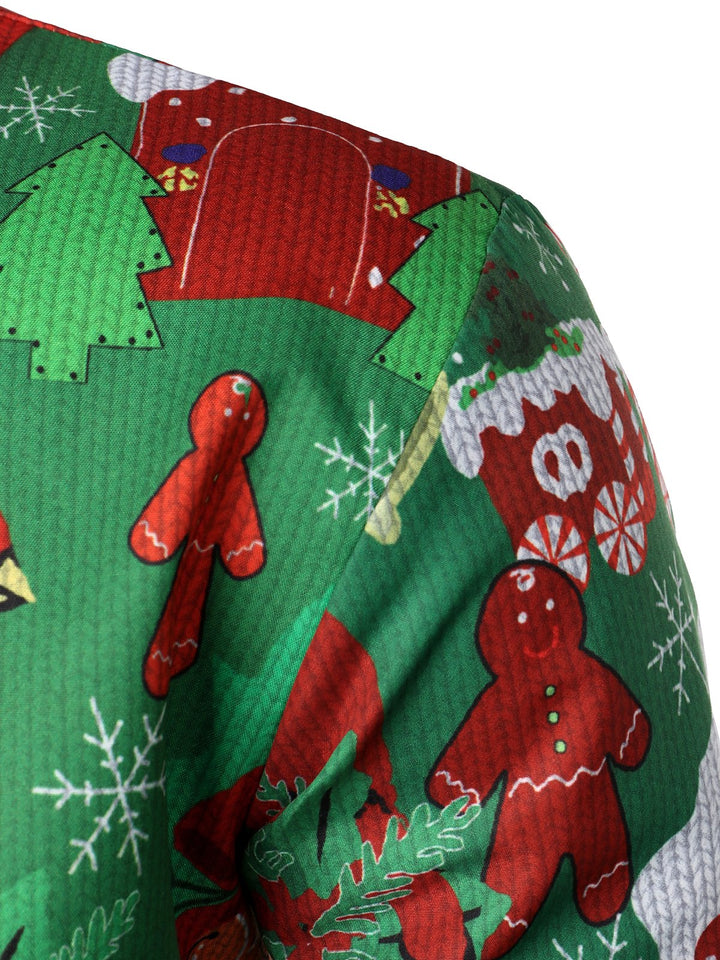 Grant - חולצת חג מולד מצחיקה לגברים, חולצת חג עם שרוולים ארוכים ומכוערת