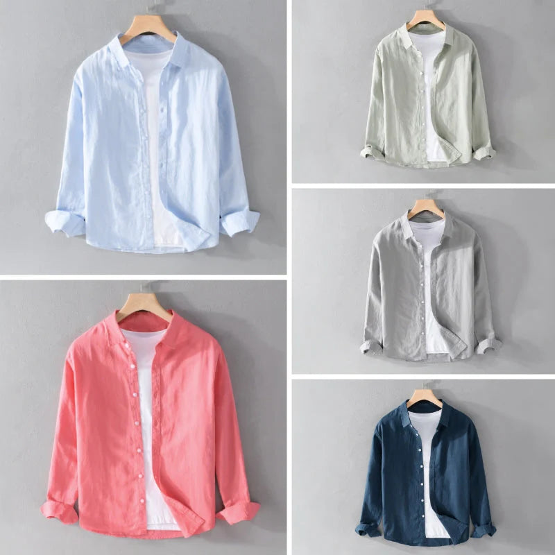 Emerson - חולצת שרוולים ארוכים בסגנון קז'ואל עם כפתורים