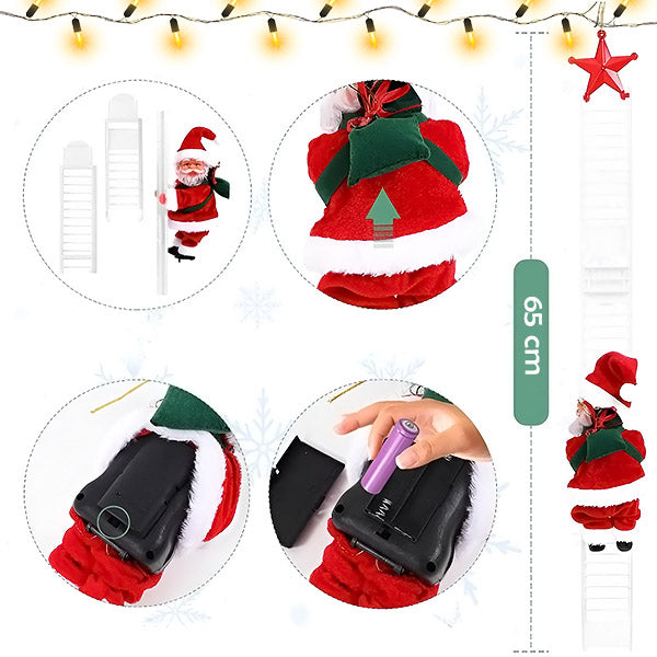 ClimbingLadder - סנטה קלאוס מטפס בסולם