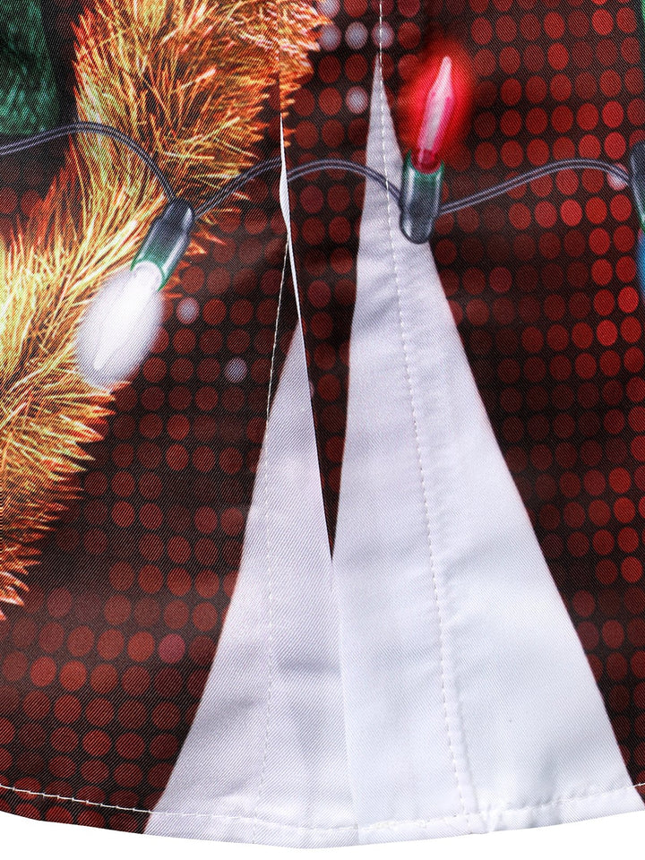 Bryce - תלבושת חג מולד מהנה לגברים חולצה עם כפתורים ושרוולים ארוכים