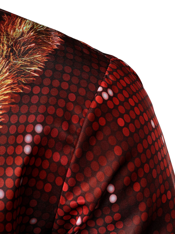 Bryce - תלבושת חג מולד מהנה לגברים חולצה עם כפתורים ושרוולים ארוכים