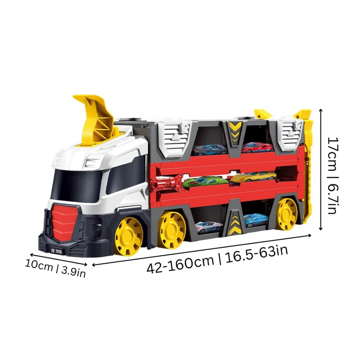 MechTrack - משאית טרנספורמר רב-תכליתית עם מסלול מירוצים