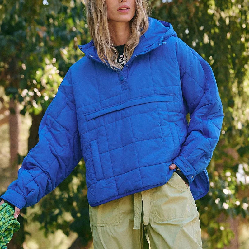 Merve - מעיל פוך אלגנטי עם שרוולים ארוכים