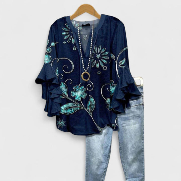 Rachida - חולצת פרחים אלגנטית