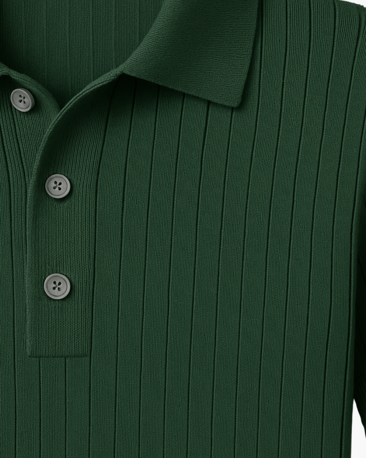 Donte - חולצת פולו סרוגה עם שרוולים קצרים