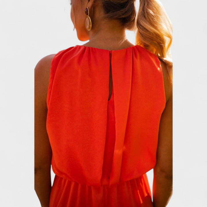 Danella - שמלת מידי אלגנטית ללא שרוולים