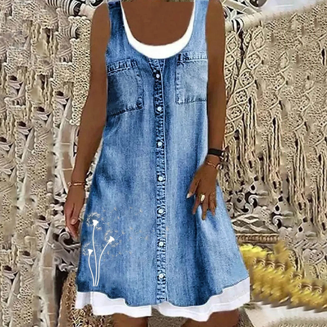 Natasza - שמלת ג'ינס רכה ואלגנטית