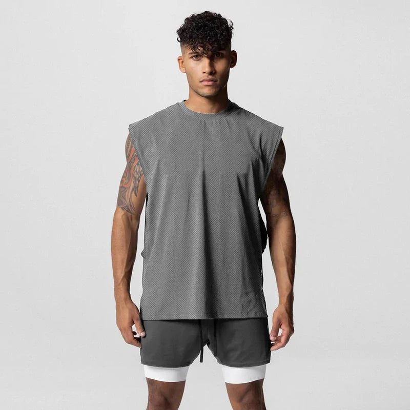 Julius - גופיה עם צווארון עגול וצד פתוח