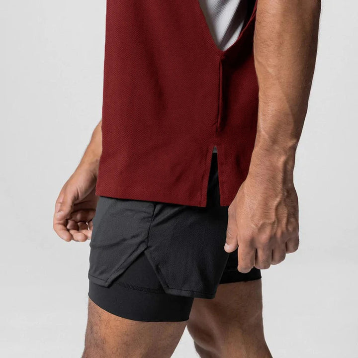 Julius - גופיה עם צווארון עגול וצד פתוח