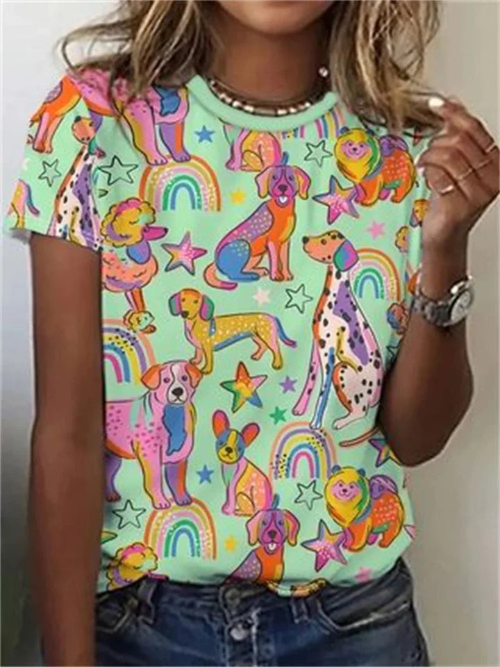 Elsy - חולצה אלגנטית עם הדפס חיות