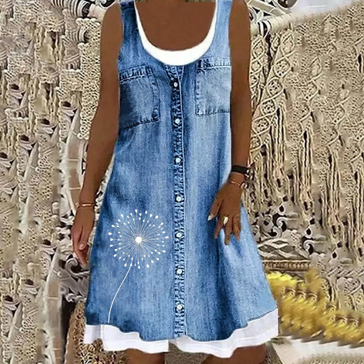 Natasza - שמלת ג'ינס רכה ואלגנטית