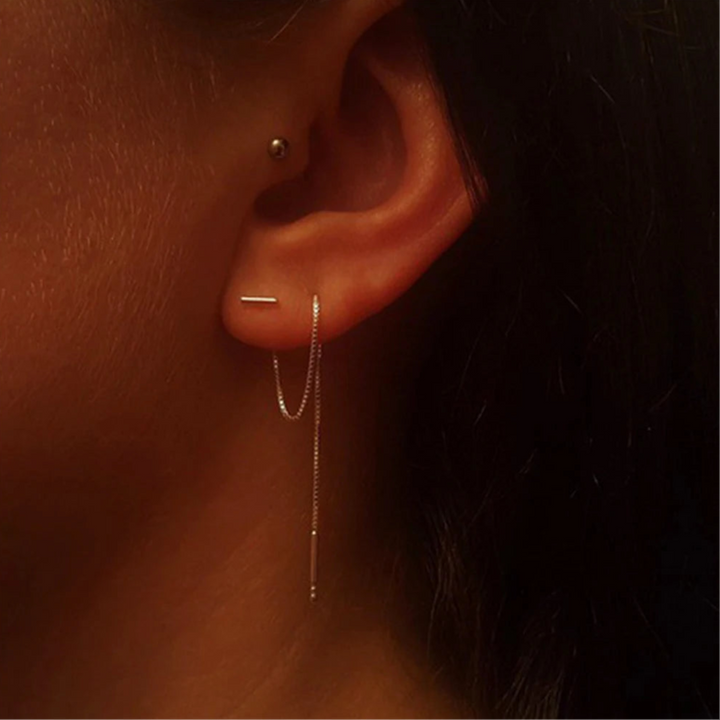 Jolana - עגיל שרשרת בצורת T