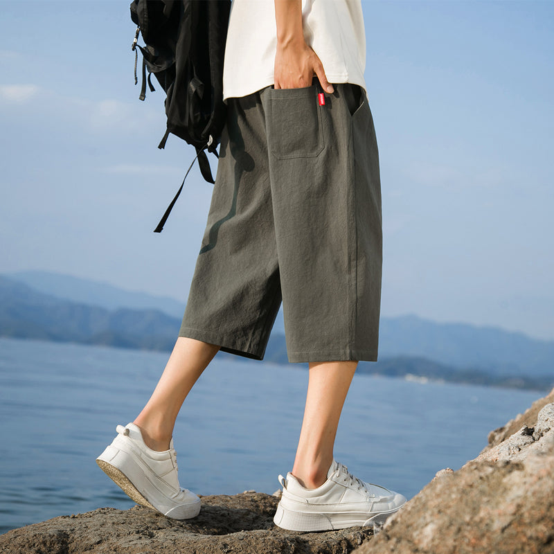 Nelson - מכנסיים קצרים אלגנטיים מכותנה ופשתן