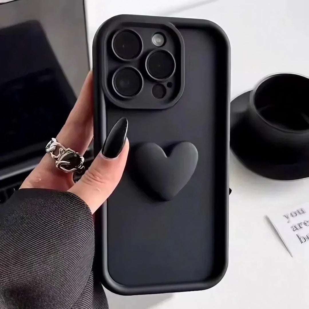 Heartora - כיסוי לאייפון "סיפור אהבה" עם אחיזה בצורת לב