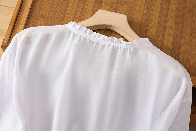 Kissina - חולצת כותנה רקומה