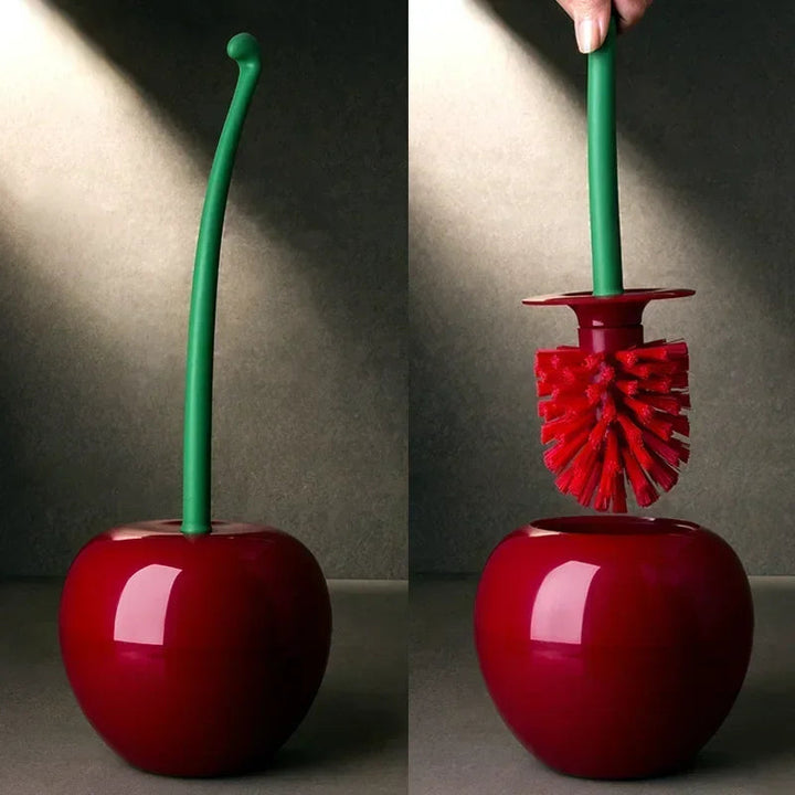 ToiletTart - מברשת אסלה ומחזיק בצורת דובדבן