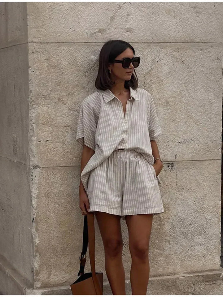 Geeta - סט דו-חלקים בהדפס פסים