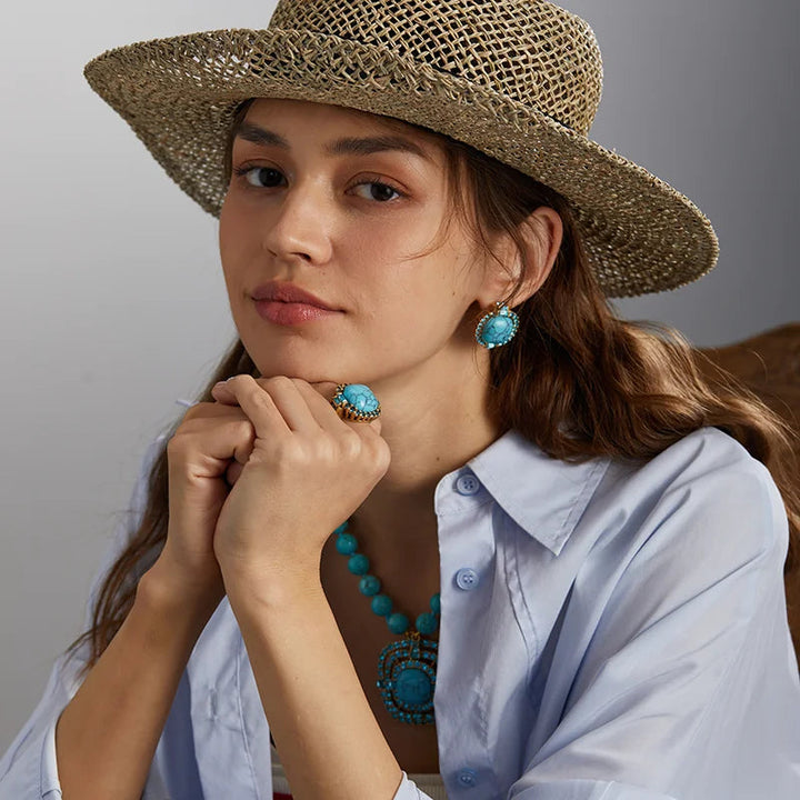 Maliya - סט אבני חן בצבע טורקיז