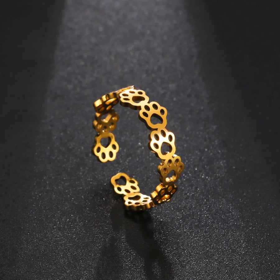 PawCharm - טבעת מתכווננת עם טביעת כפה