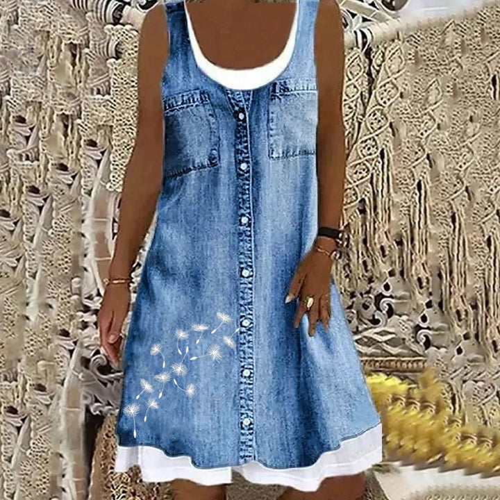 Natasza - שמלת ג'ינס רכה ואלגנטית